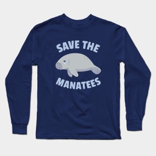 Crying Manatee Save The Manatees Long Sleeve T-Shirt